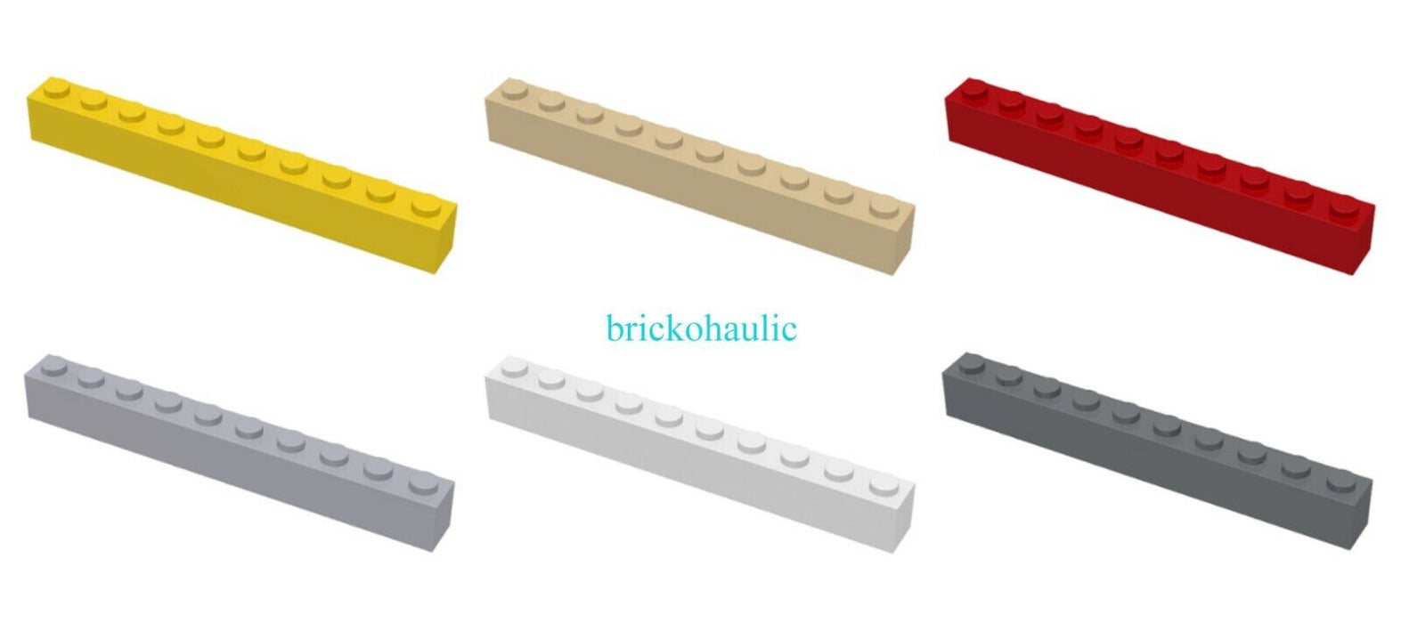 Lego Brick 1 x 10 Parts Pieces Lot Building Blocks ALL COLORS