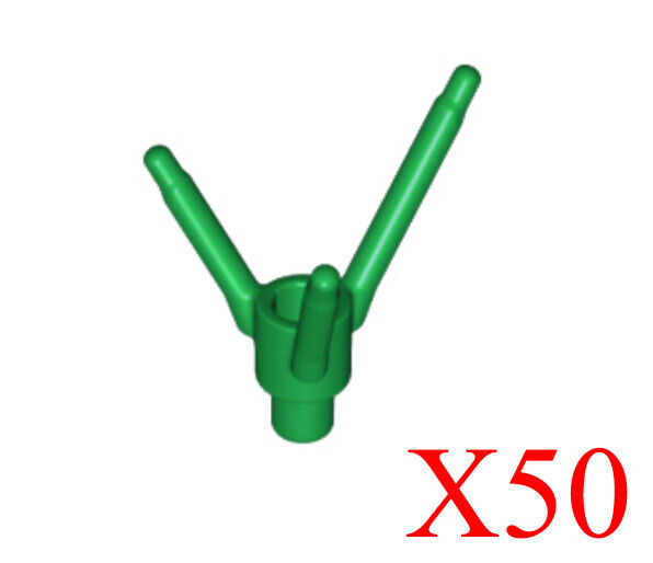 Lego Plant Flower Stem with Bottom Pin 3 Stems Parts Pieces Lot ALL COLORS