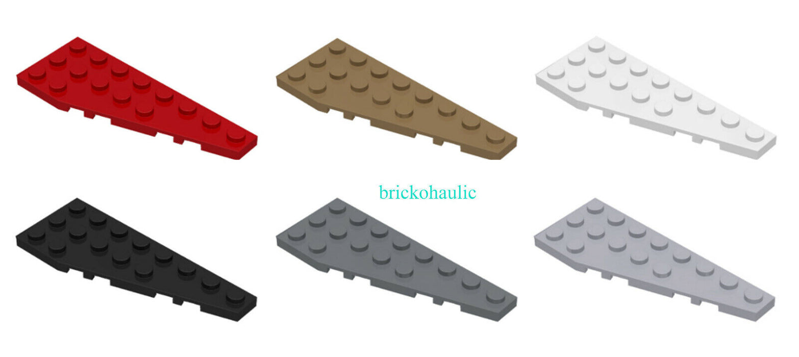 Lego Wedge Plate 8 x 3 Right Parts Pieces Lot ALL COLORS