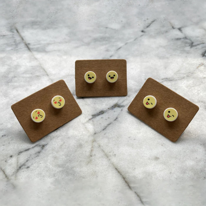 Brickohaulic Emoji Stud Earrings Handmade with LEGO® Bricks Parts