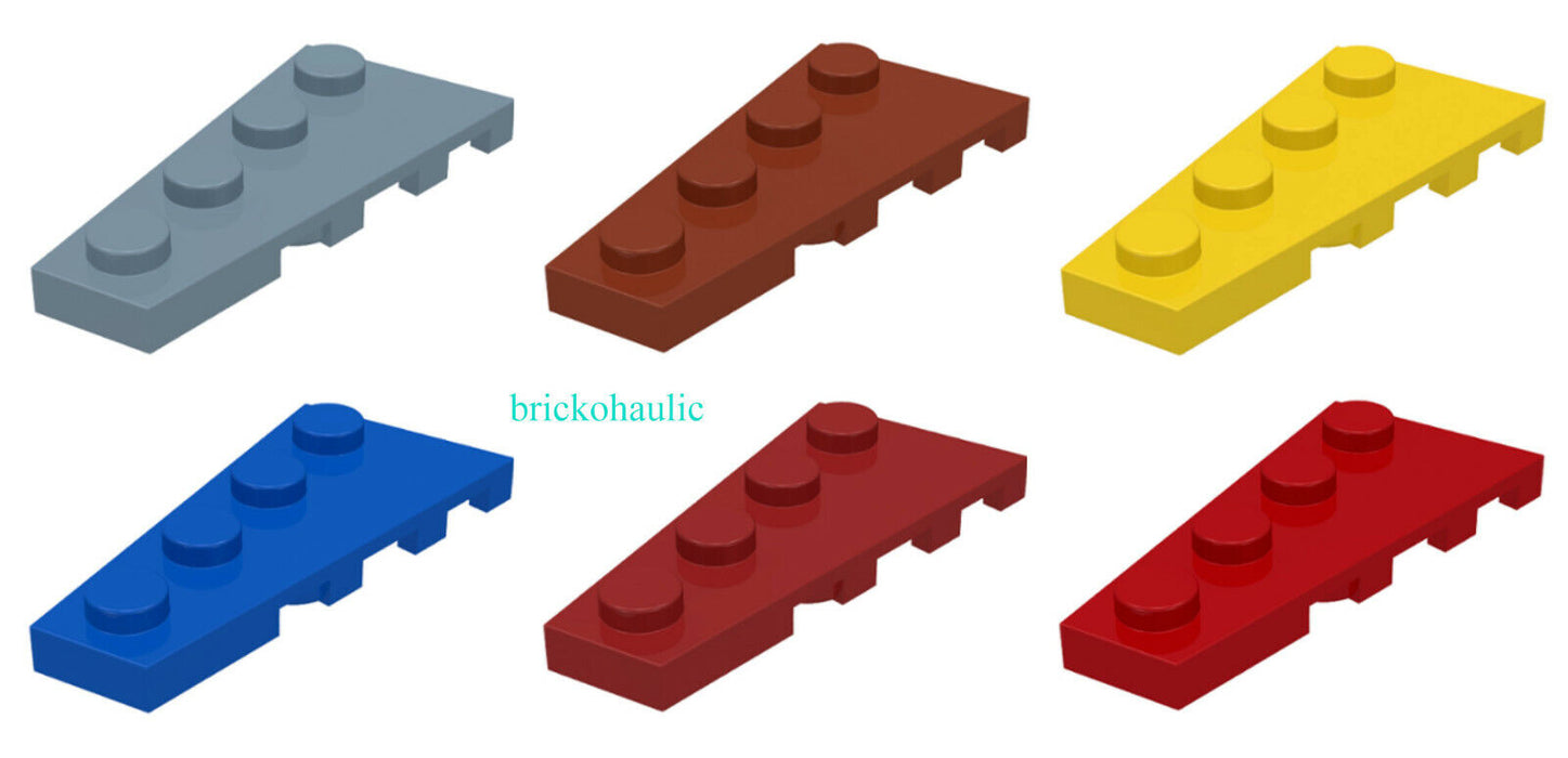 Lego Wedge Plate 4 x 2 Left Parts Pieces Lot ALL COLORS