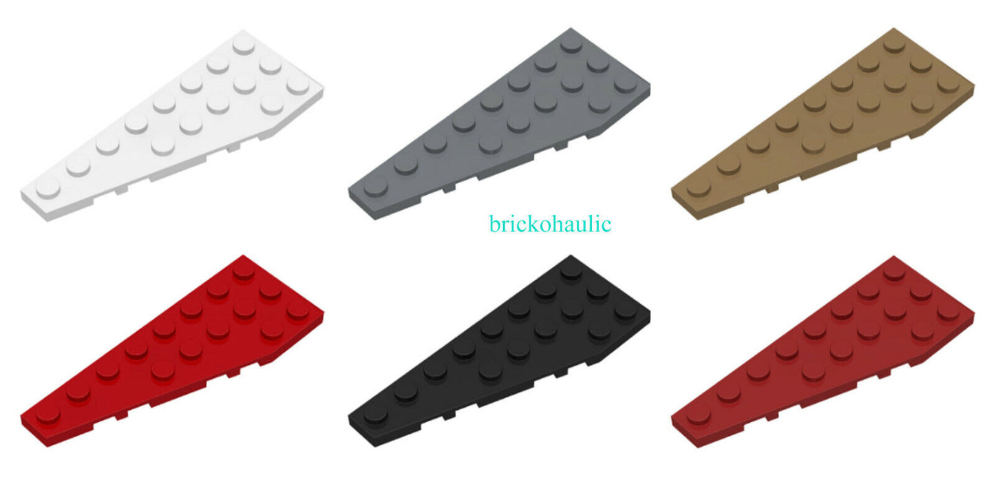 Lego Wedge Plate 8 x 3 Left Parts Pieces Lot ALL COLORS