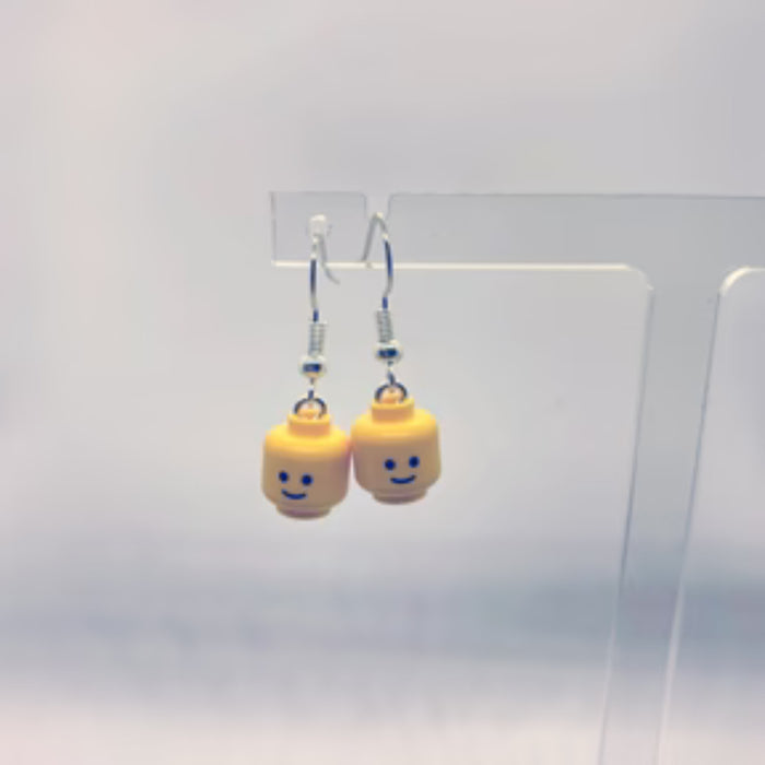 Brickohaulic Figure Robot Heads Earrings Handmade with LEGO® Bricks Parts