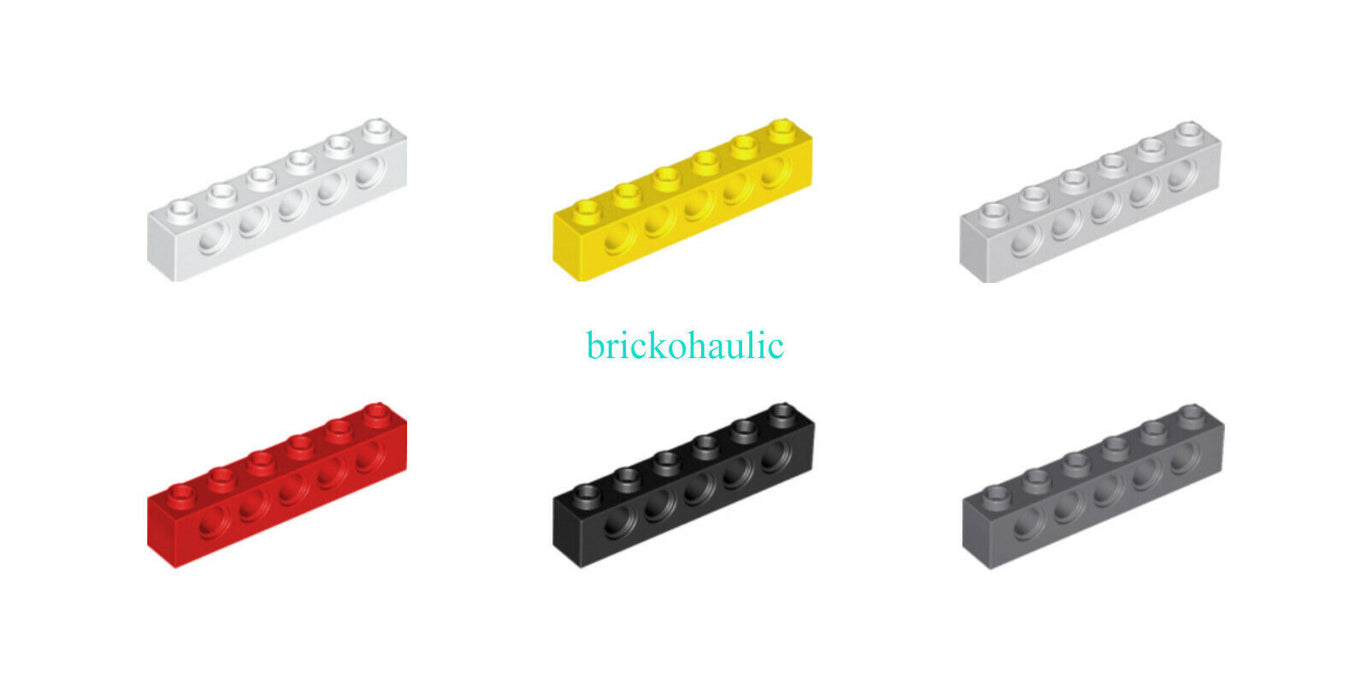 Lego Technic Brick 1 x 6 with Holes Parts Pieces Lot ALL COLORS