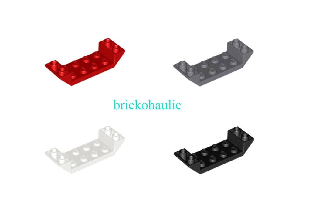 Lego Slope Inverted 45 6 x 2 Double with 1 x 4 Cutout Parts Pieces Lot ALL COLOR