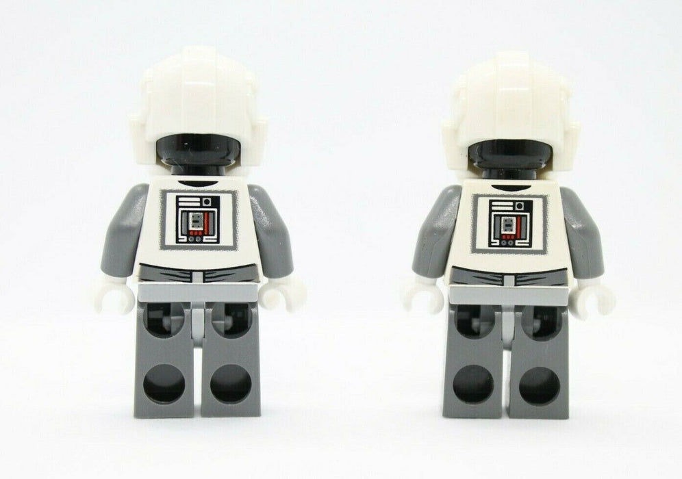 Lego AT-AT Driver 8129 8084 Bluish Grays Star Wars Minifigures Lot of 2