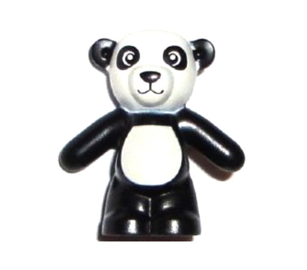 Lego Black Teddy Bear with White Head and Stomach Panda Animal Figure Minifigure