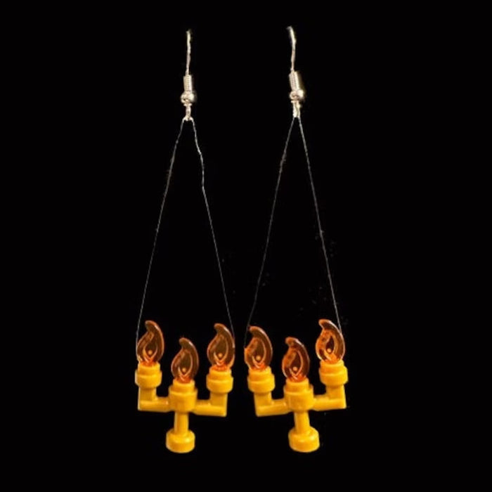 Brickohaulic Skull Dangle Earrings Handmade with LEGO® Bricks Parts