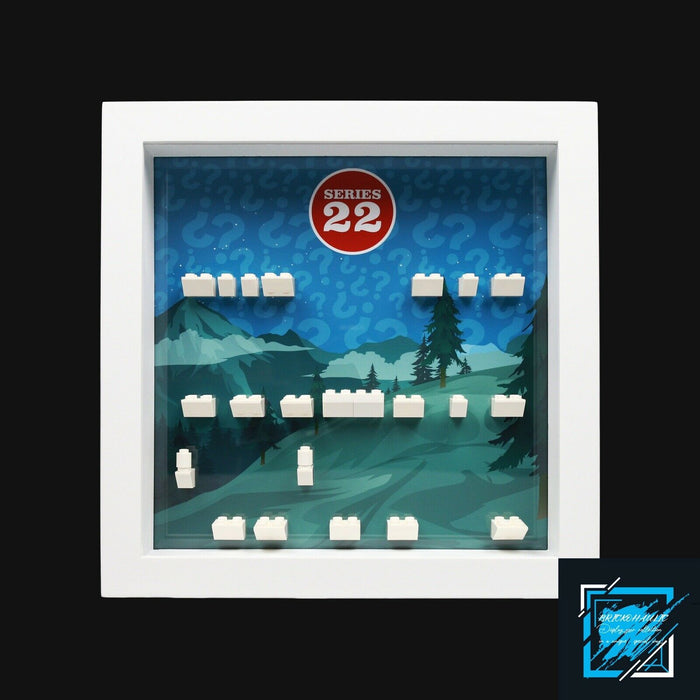 Brickohaulic White Display Frame Case for Series 22 Minifigures 71032