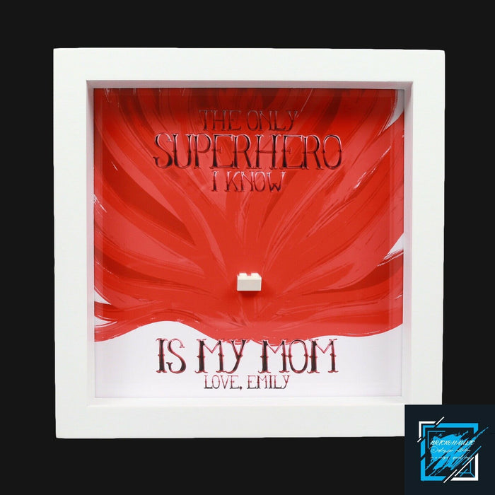 Brickohaulic Personalized Frame Scarlet Witch Minifigure Mother, Mom, Wife Gift