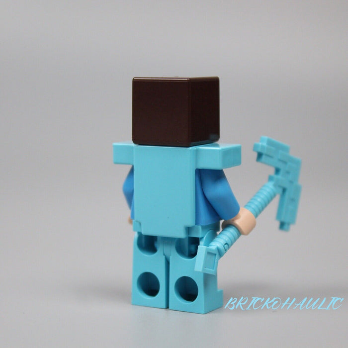 Lego Steve - Medium Azure Armor 21130 Minecraft Minifigure