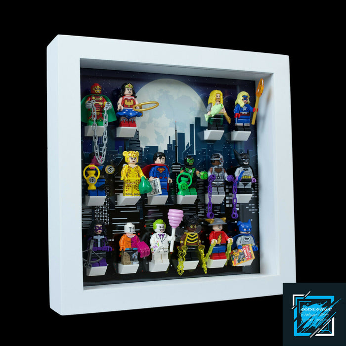 Brickohaulic White Display Frame for DC Super Heroes Minifigures 71026