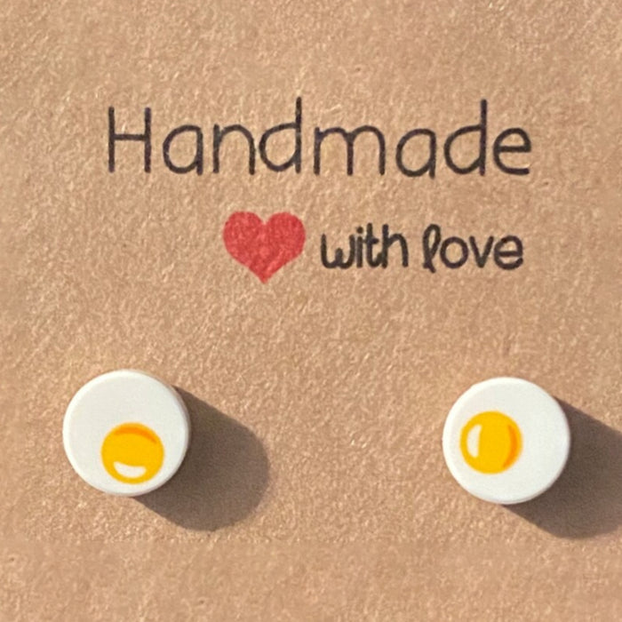 Brickohaulic Egg Stud Earrings Handmade with LEGO® Bricks Parts