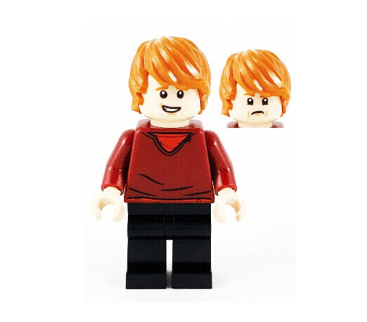 Lego Ron Weasley 75980 Dark Red Sweater Black Legs Harry Potter Minifigure