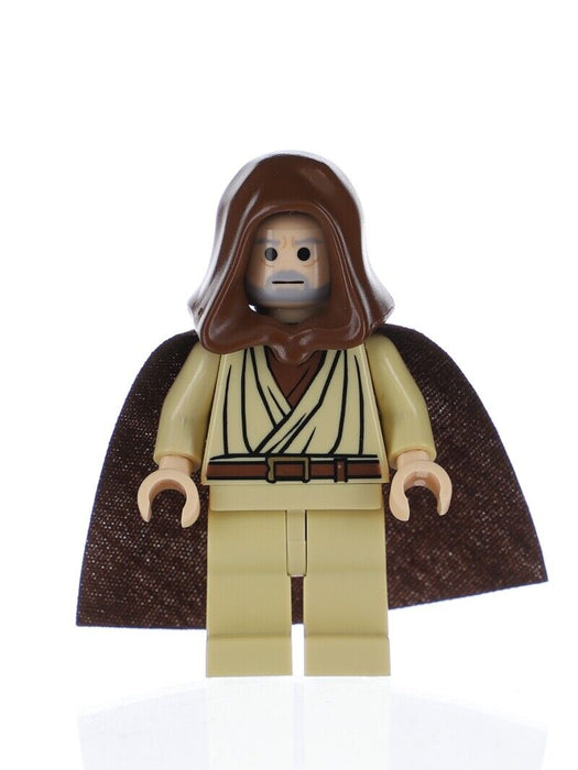 Lego Obi-Wan Kenobi 10188 Old, Light Flesh with Hood Star Wars Minifigure