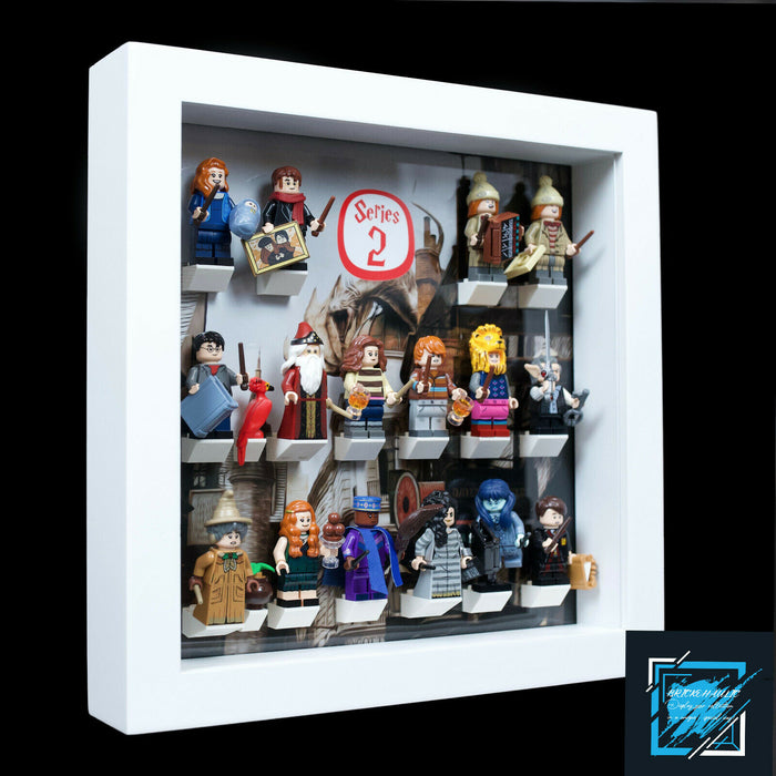 Brickohaulic White Display Frame for Harry Potter Series 2 Minifigures 71028