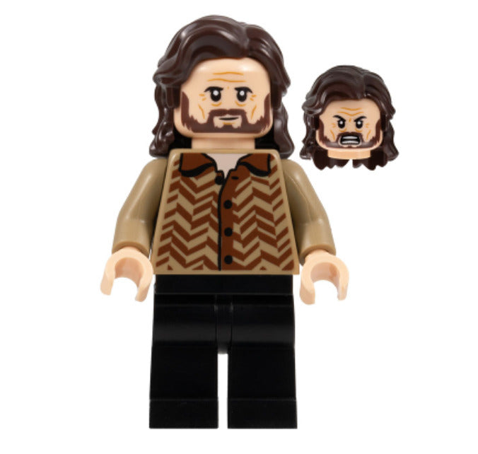 Lego Sirius Black 76404 Dark Brown Hair Dark Tan Sweater Harry Potter Minifigure