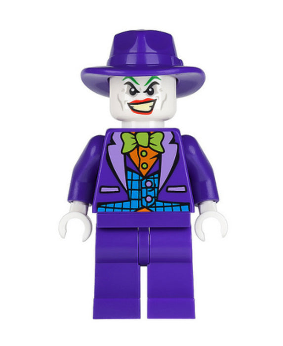 Lego The Joker 76013 Blue Vest, Dark Purple Fedora Super Heroes Minifigure
