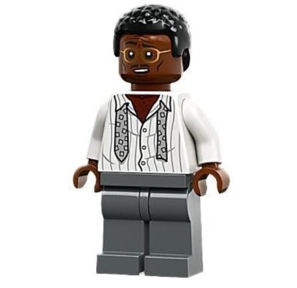 Lego Ray Arnold 76961 White Striped Shirt with Tie Jurassic World Minifigure