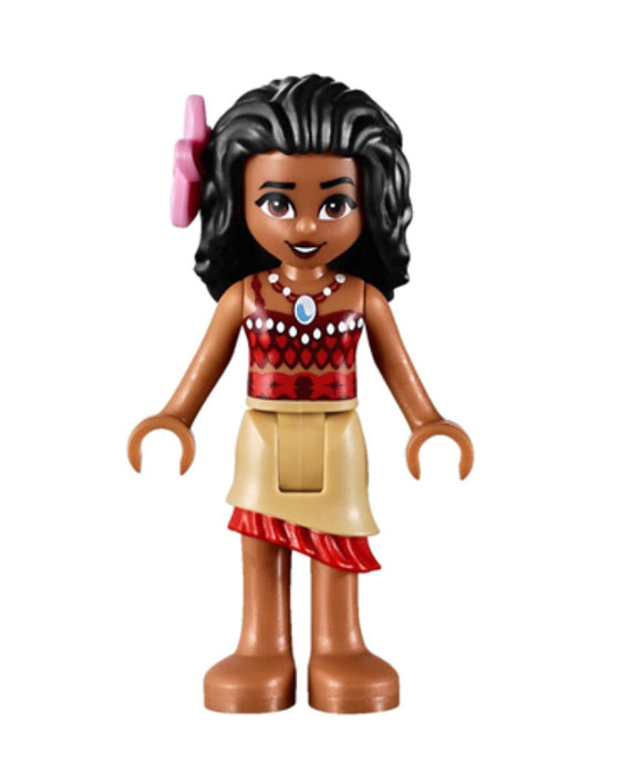 Lego Moana 41150 Tan Skirt, Bright Pink Flower Disney Minifigure