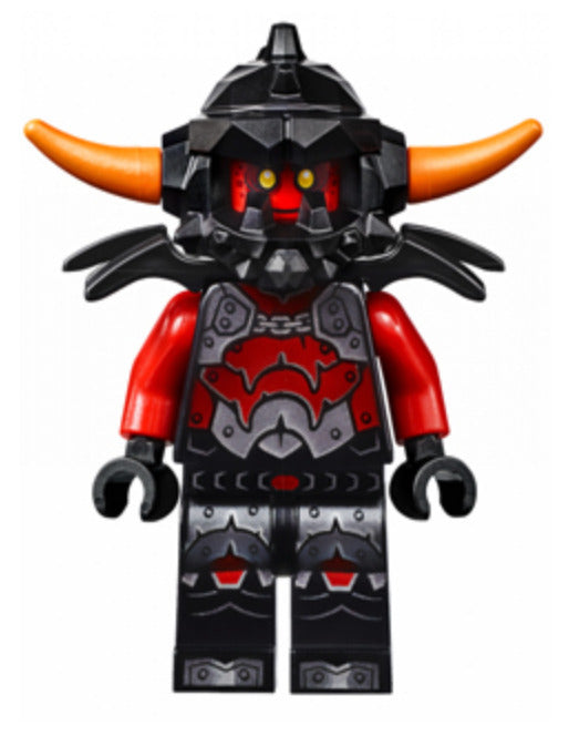 Lego Ash Attacker 70322 70315 70323 70317 Orange Horns Nexo Knights Minifigure