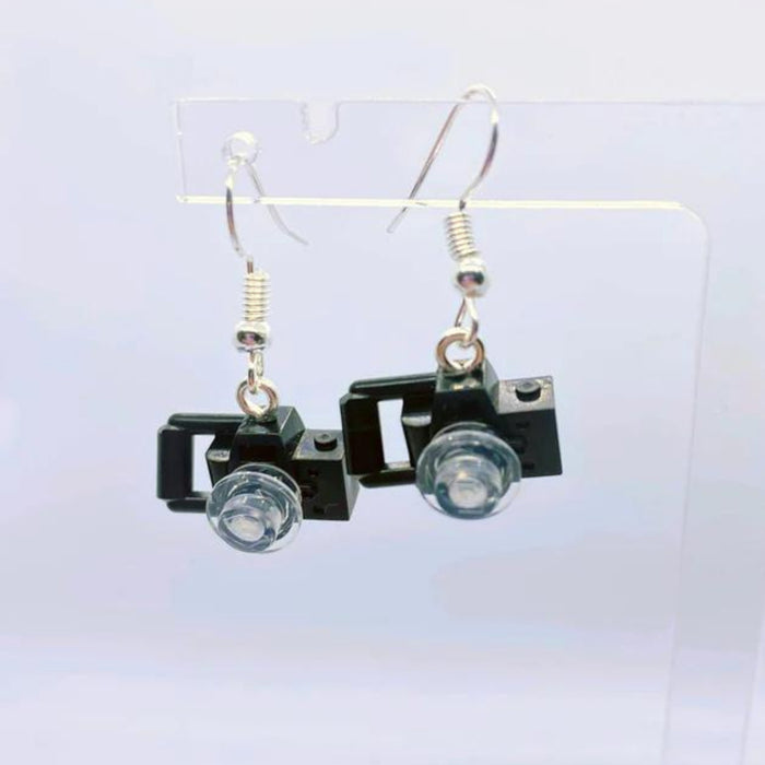 Brickohaulic Camera Drop Earrings Handmade with LEGO® Bricks Parts