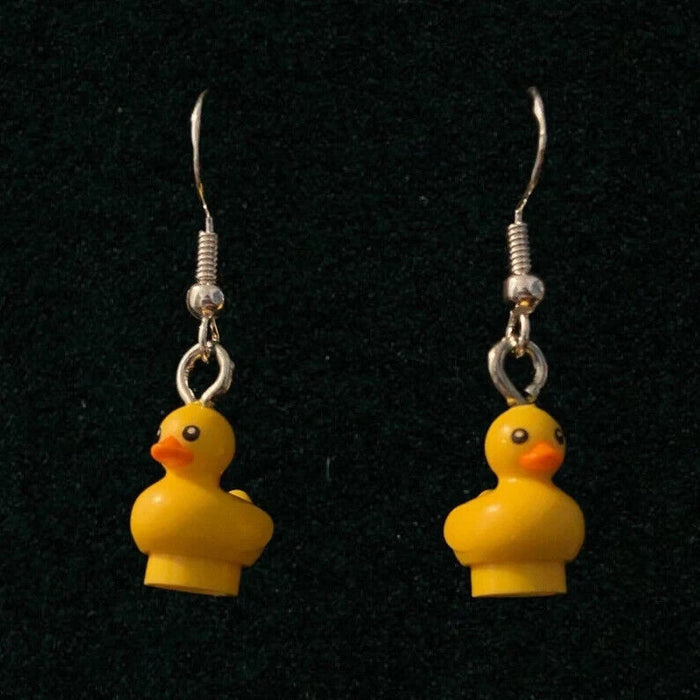 Brickohaulic Rubber Duck Earrings Handmade with LEGO® Bricks Parts