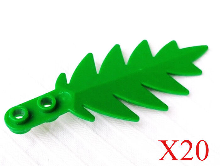 Lego Green Tree Palm Leaf Small 8 x 3 Plant Parts Pieces Lot of 20