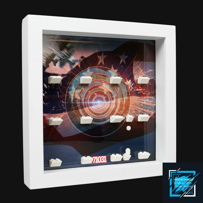 Brickohaulic White Display Frame Case for Marvel Studios Minifigures 71031