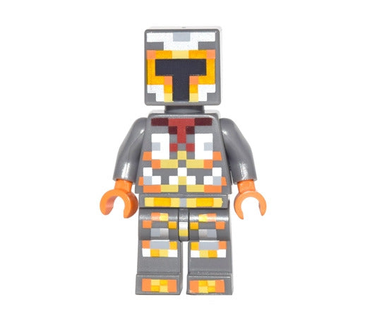 Lego Minecraft Skin 1 853610 Pixelated Yellow Orange Armor Minecraft Minifigure