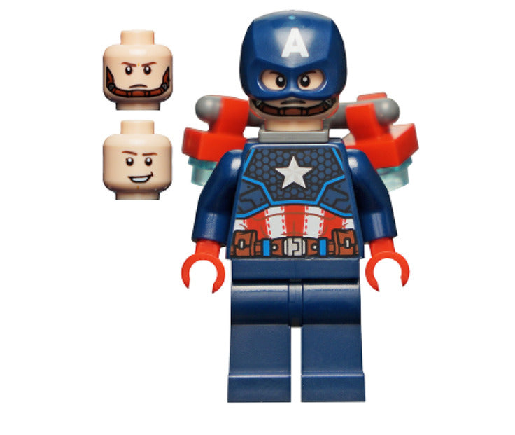 Lego Captain America 24221 Blue Suit Helmet Jet Pack Super Heroes Minifigure