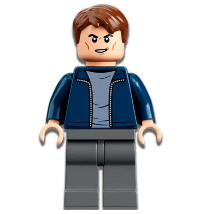 Lego Security Guard 76950 Male Dark Blue Jacket Jurassic World Minifigure