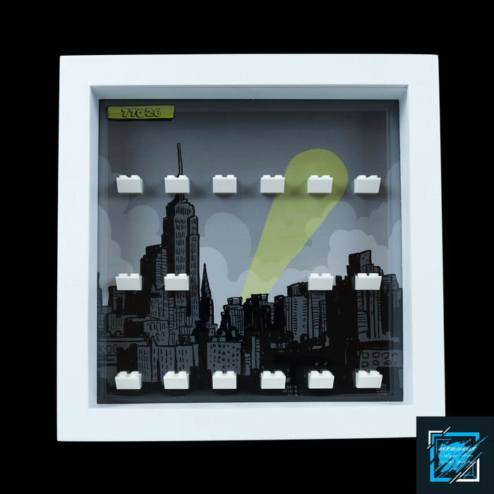 Brickohaulic White Display Frame for DC Super Heroes Minifigures 71026