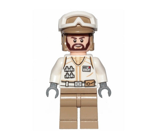 Lego Hoth Rebel 75239 Brown Angular Beard Episode 4/5/6 Star Wars Minifigure