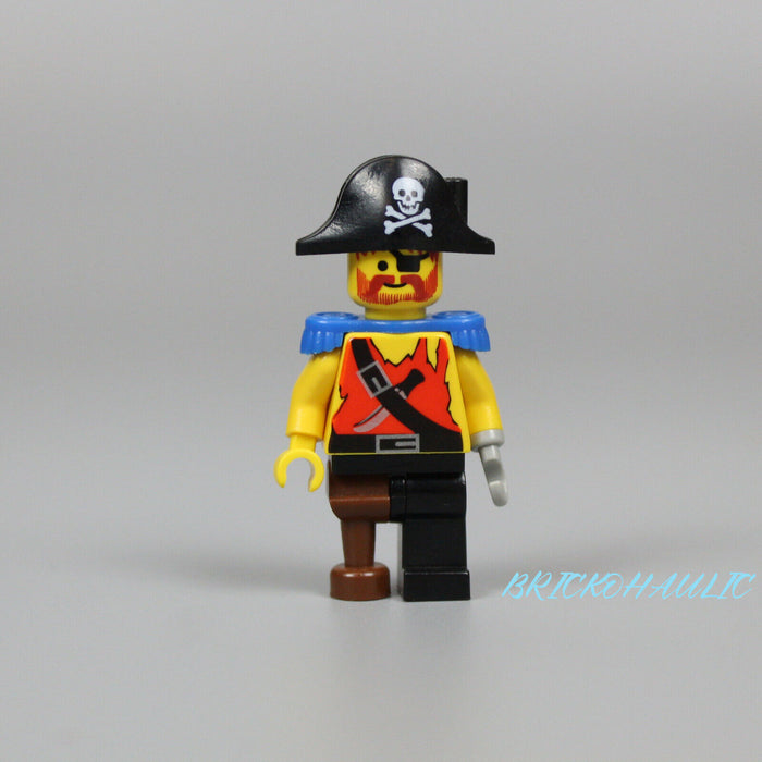 Lego Pirate Shirt with Knife 1788 Black Leg with Peg Leg Pirates I Minifigure