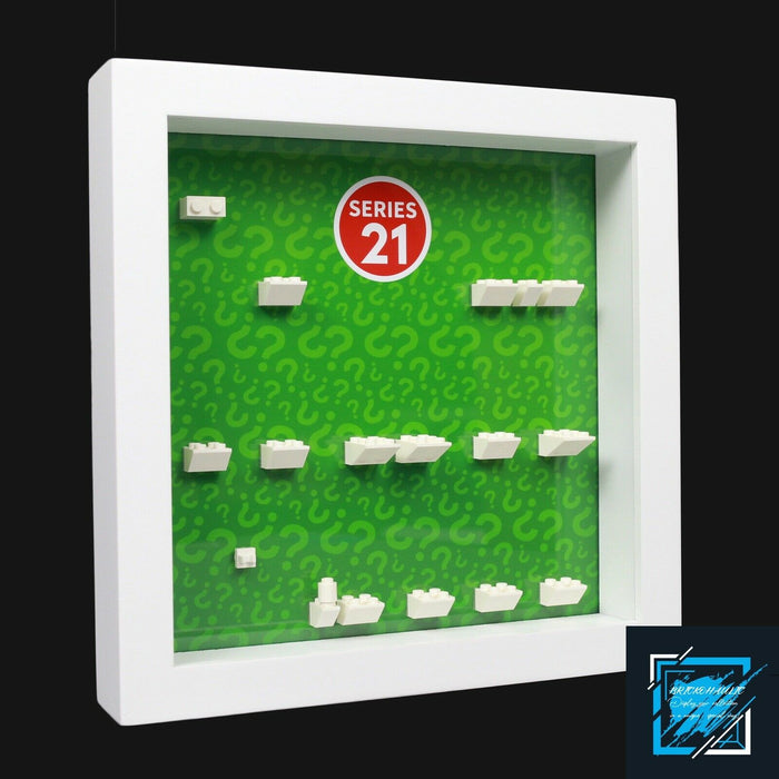 Brickohaulic White Display Frame Case for Series 21 Minifigures 71029
