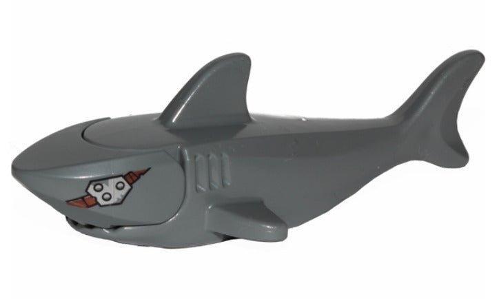 Lego Shark 70834 with Gills with Metal Plate and Band on Left Animal Minifigure