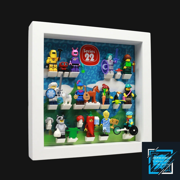 Brickohaulic White Display Frame Case for Series 22 Minifigures 71032