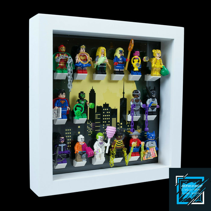 Brickohaulic White Display Frame for DC Super Heroes Minifigures 71026