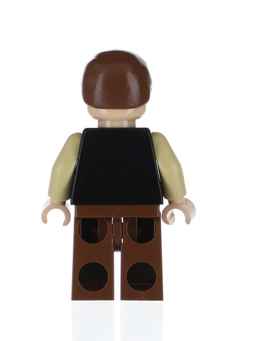 Lego Han Solo 10188 10179 8038 Black Vest, Light Flesh Star Wars Minifigure