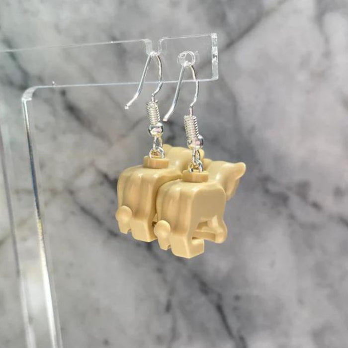 Brickohaulic Lion Cub Drop Earrings Handmade with LEGO® Bricks Parts