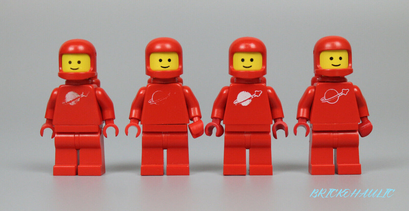 Lego Classic Space 6783 6980 6985 Red with Airtanks Space Minifigure Lot of 4