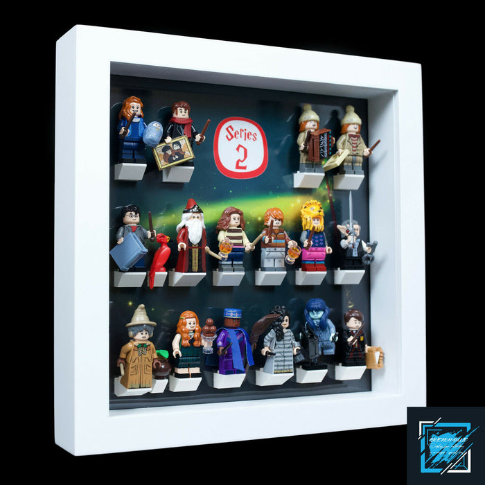 Brickohaulic White Display Frame for Harry Potter Series 2 Minifigures 71028