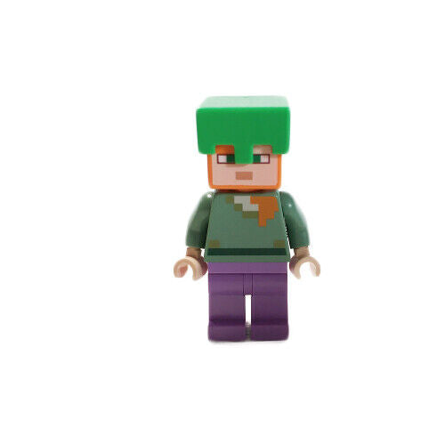 Lego Alex 21164 Bright Green Helmet, Medium Lavender Legs Minecraft Minifigure