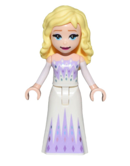 Lego Elsa 43209 White and Lavender Dress Frozen Disney Princess Minifigure