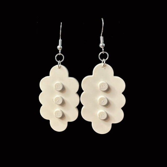 Brickohaulic Cloud Dangle Earrings Handmade with LEGO® Bricks Parts