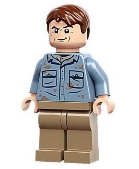 Lego Dr. Alan Grant 76961 Blue Shirt with Pockets Jurassic World Minifigure