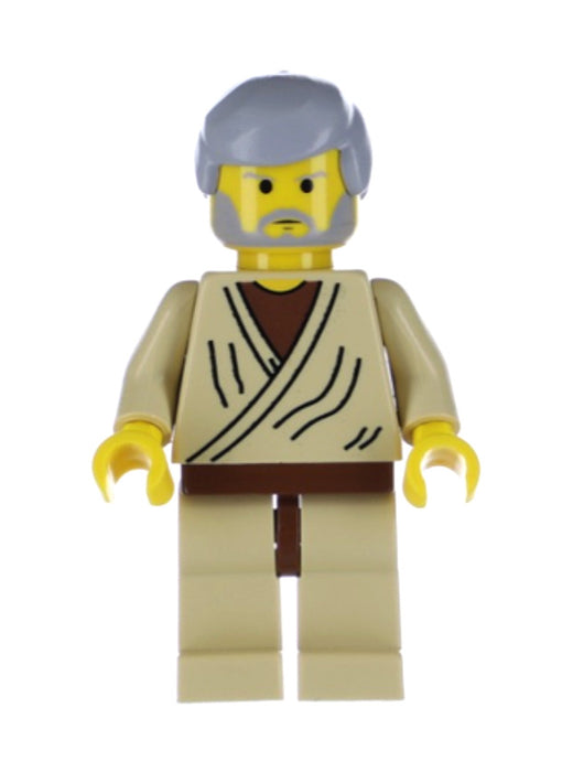 Lego Obi-Wan Kenobi 4501 Old with Light Bluish Gray Hair Star Wars Minifigure