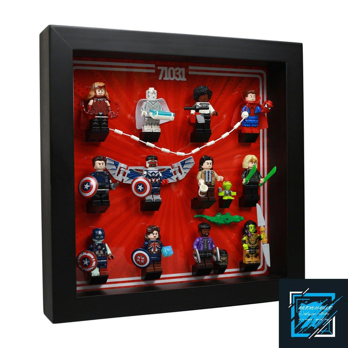 Brickohaulic Black Display Frame Case for Marvel Studios Minifigures 71031