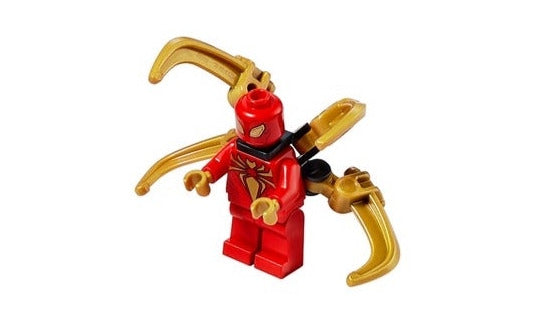 Lego Iron Spider 76151 Black Outlined Gold Emblem Super Heroes Minifigure